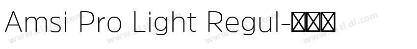 Amsi Pro Light Regul字体转换